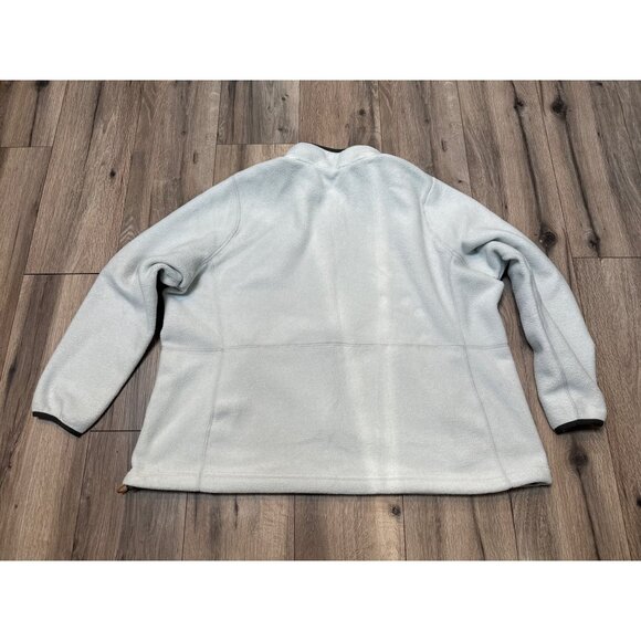 L.L.Bean Womens 3X Plus Full-Zip Fleece Jacket Light Blue Recycled Polyester War - Picture 7 of 7